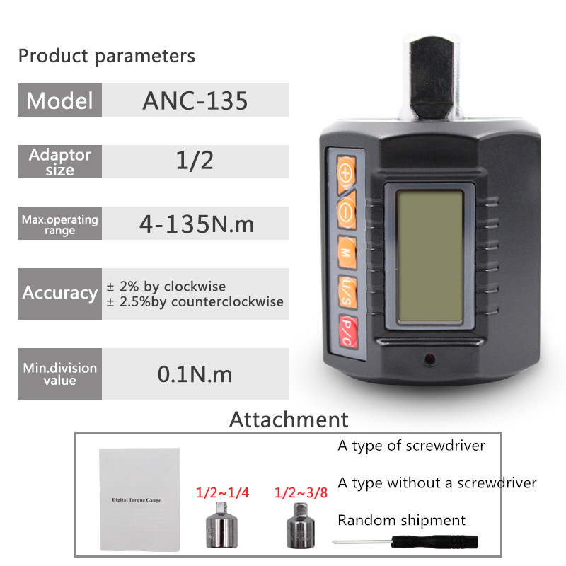 Torque Wrench Digital - ANC 3-Piece Torque Wrench Tester With