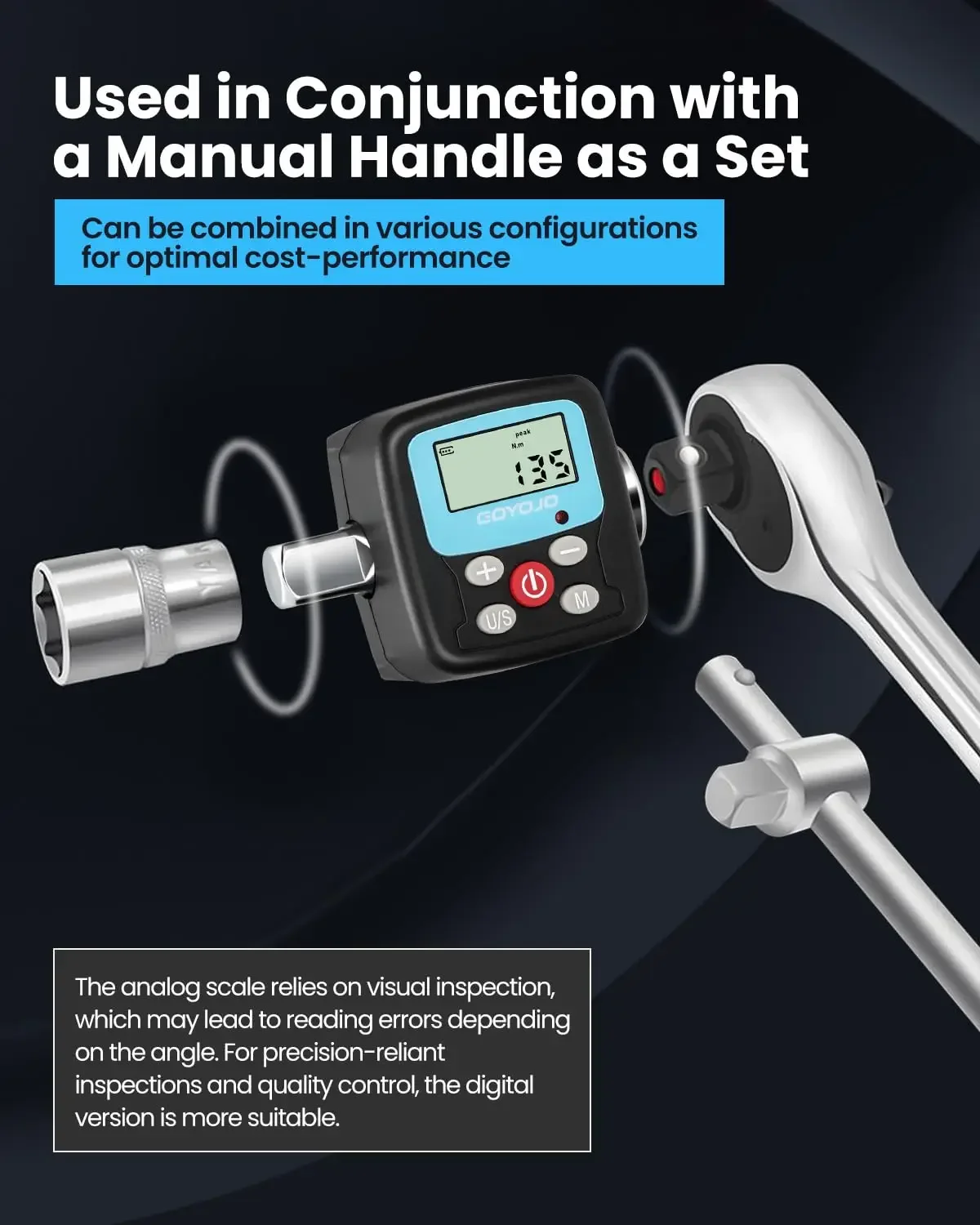Torque Wrench Digital - GOYOJO Digital Torque Wrench Adapter -