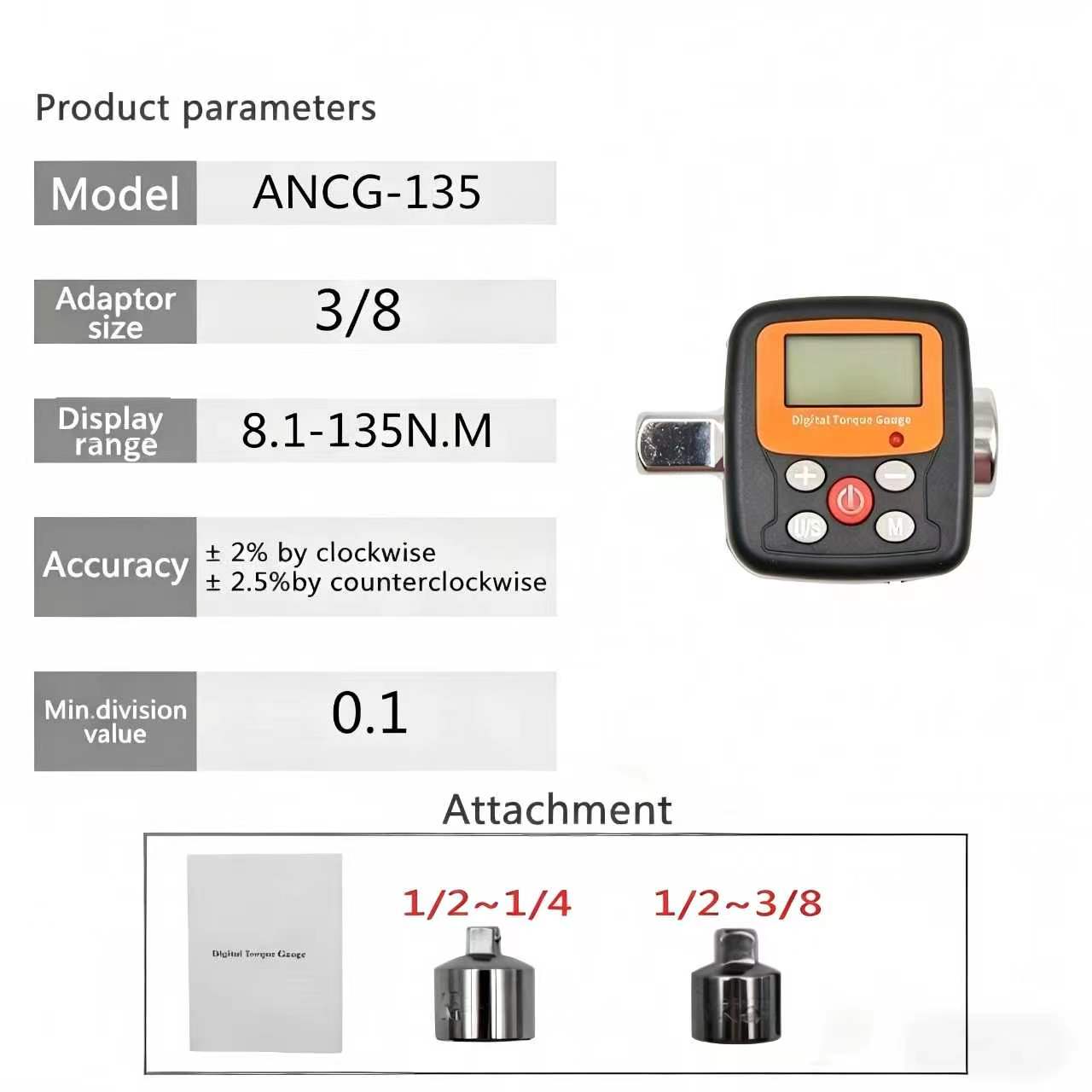 1/4'' 3/8'' 1/2 Company Direct - Torque Wrench Digital recension och pris