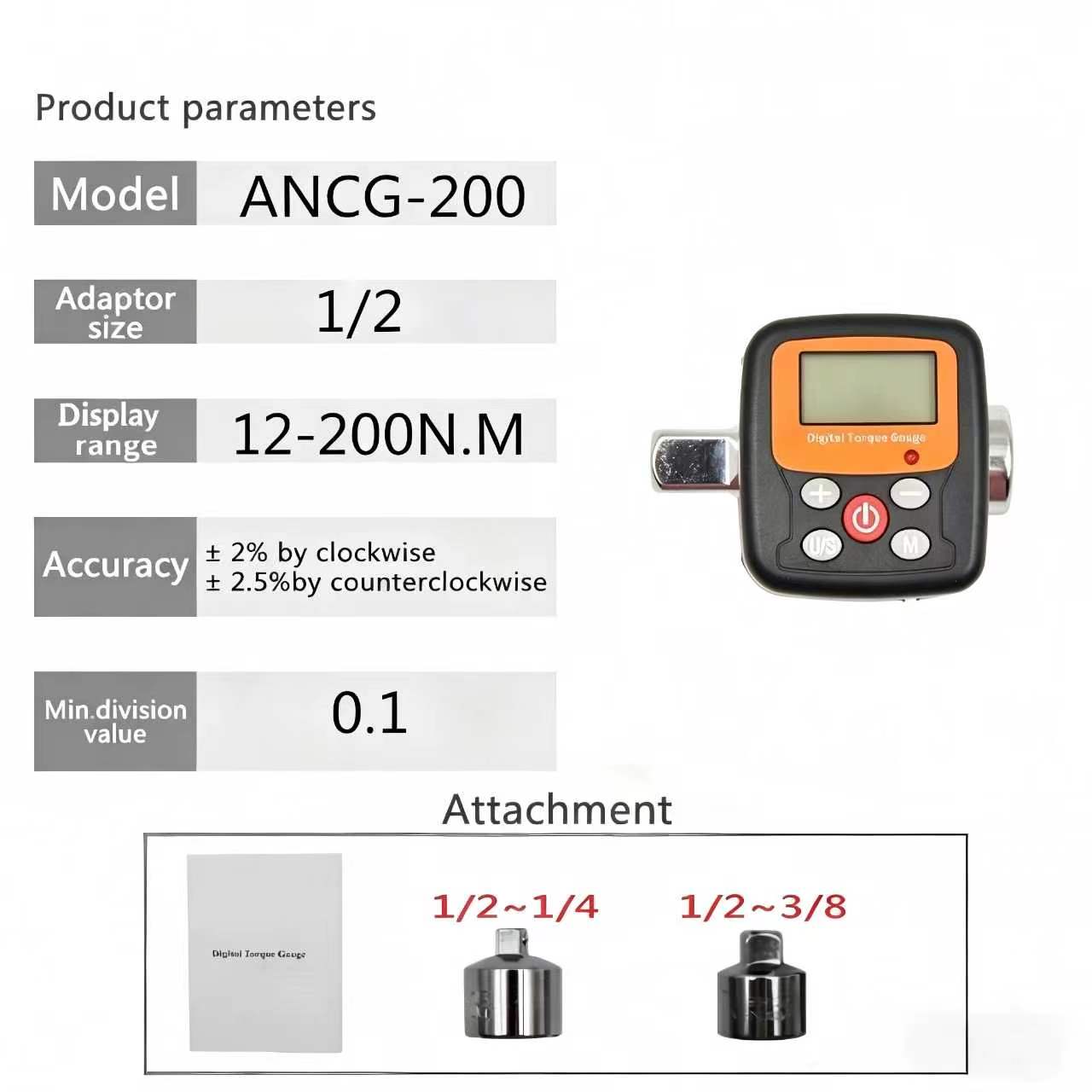 1/4'' 3/8'' 1/2 Company Direct - Torque Wrench Digital recension och pris
