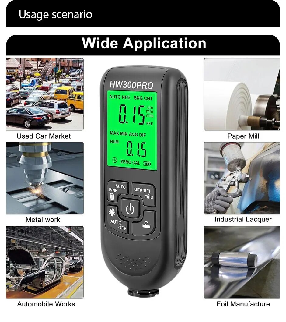 HW-300PRO Car Paint Film Autom - Paint Thickness Gauge recension och pris