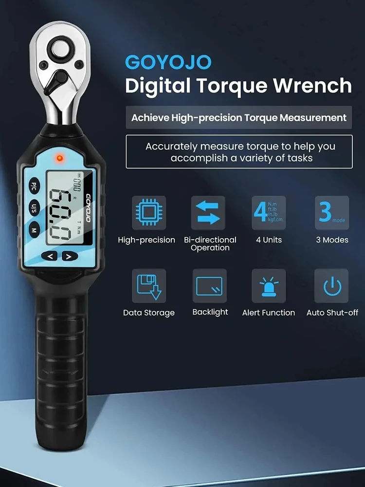 1/2 3/8 1/4 Digital Preset Tor - Torque Wrench Digital recension och pris